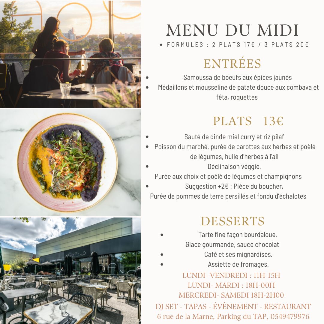 horaires le rooftop poitiers